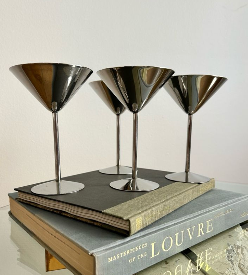 Stainless Steel Cocktail Glass